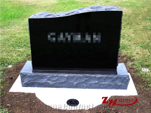 Good Quality Polished Traditional Serp Top Dakota Mahogany/ American Mahogany Granite Western Style Monuments/ Upright Monuments/ Headstones/ Monument Design/ Western Style Tombstones