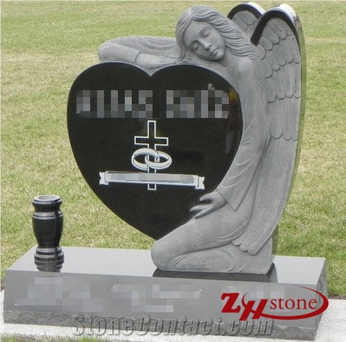 Good Quality Rose Engraving Upright Bahama Blue/ Vizag Blue Granite Tombstone Design/ Western Style Monuments/ Upright Monuments/ Headstones/ Monument Design