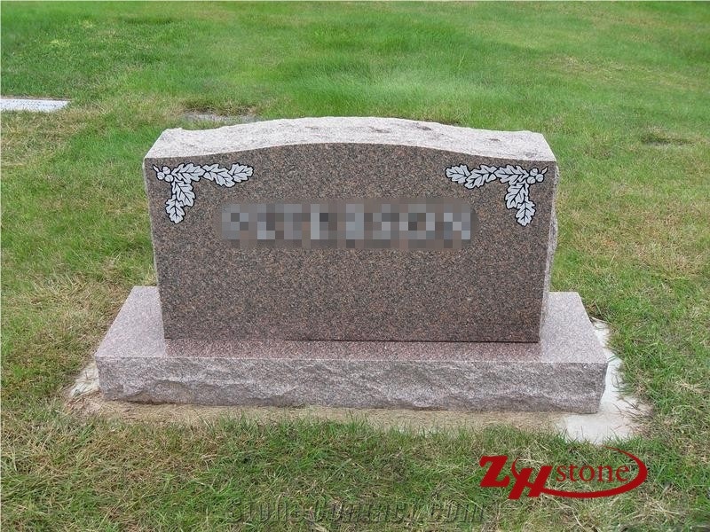 Good Quality Tree with Heart Coffee Brown Granite Western Style Monuments/ Double Monuments/ Western Style Tombstones/ Family Monuments/ Heart Tombstones