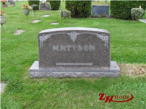 Good Quality Tree with Heart Coffee Brown Granite Western Style Monuments/ Double Monuments/ Western Style Tombstones/ Family Monuments/ Heart Tombstones