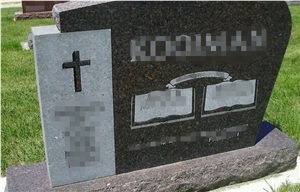 Good Quality Unique Design Cross Engraving Cafe Imperial Granite Tombstone Design/ Cross Tombstones/ Gravestone/ Engraved Headstones/ Custom Monuments