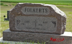 Good Quality Unique Design Cross Engraving Cafe Imperial Granite Tombstone Design/ Cross Tombstones/ Gravestone/ Engraved Headstones/ Custom Monuments