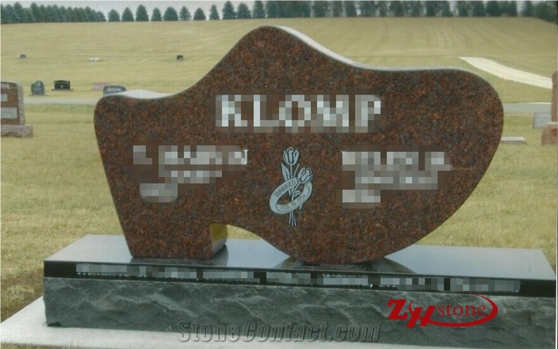 Good Quality Unique Design Cross Engraving Cafe Imperial Granite Tombstone Design/ Cross Tombstones/ Gravestone/ Engraved Headstones/ Custom Monuments
