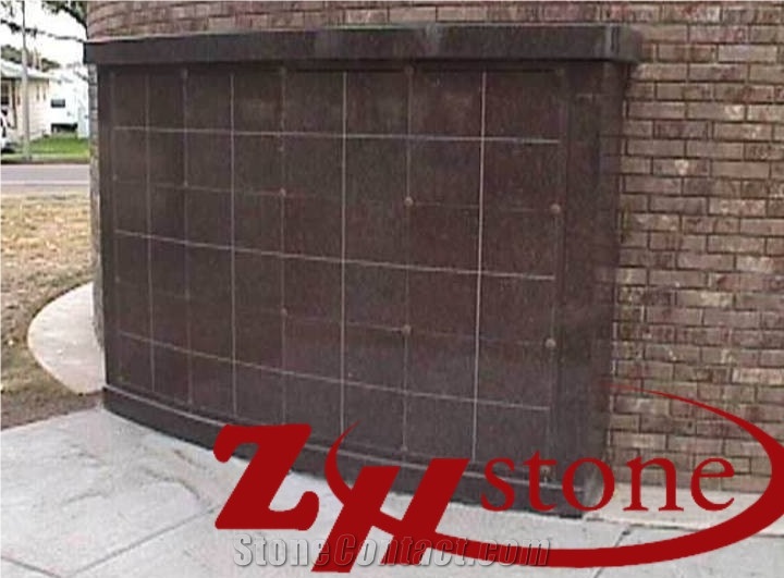 Own Factory 48 Crypts Tan Brown Granite Cremation Columbarium/ Cemetery Crypts/ Cemetery Columbarium/ Mausoleum Crypts
