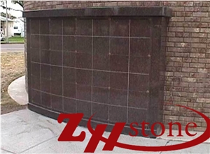 Own Factory 48 Crypts Tan Brown Granite Cremation Columbarium/ Cemetery Crypts/ Cemetery Columbarium/ Mausoleum Crypts