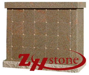Own Factory 48 Crypts Tan Brown Granite Cremation Columbarium/ Cemetery Crypts/ Cemetery Columbarium/ Mausoleum Crypts