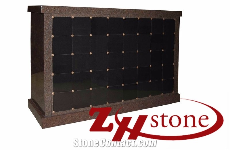 Own Factory 48 Crypts Tan Brown Granite Cremation Columbarium/ Cemetery Crypts/ Cemetery Columbarium/ Mausoleum Crypts