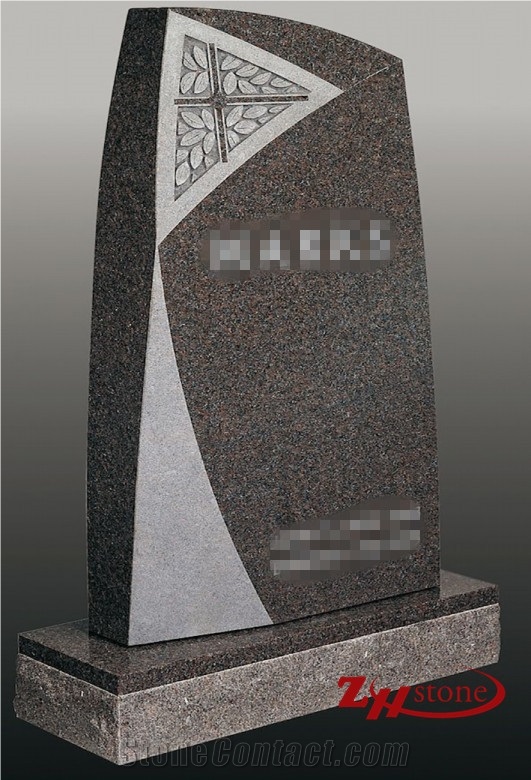 Own Factory Good Quality Rose Carving Polished Tombstone Design/ Western Style Monuments/ Upright Monuments/ Headstones/ Monument Design