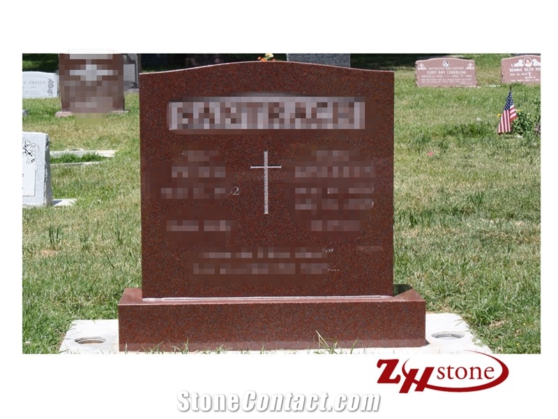 Own Factory Good Quality Rose Carving Polished Tombstone Design/ Western Style Monuments/ Upright Monuments/ Headstones/ Monument Design