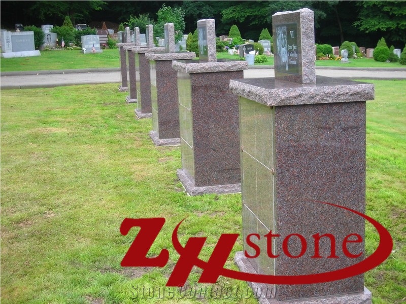 Own Factory Low Price 96 Crypts Sun Set Gold/ Rust Gold/ G682 Granite Cremation Colubarium/ Cemetery Crypts/ Cemetery Columbarium/ Mausoleum Crypts