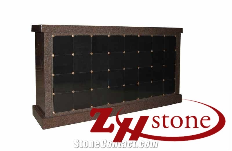 Own Factory Low Price 96 Crypts Sun Set Gold/ Rust Gold/ G682 Granite Cremation Colubarium/ Cemetery Crypts/ Cemetery Columbarium/ Mausoleum Crypts