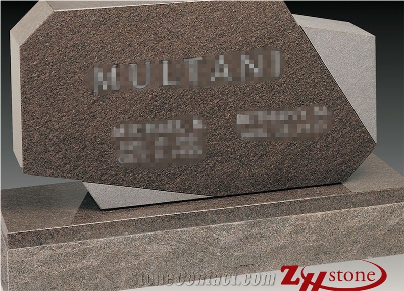 Own Factory Polished Unique Design Dakota Mahogany/ American Mahogany Granite Upright Monuments/ Headstones/ Monument Design/ Single Monuments/ Gravestone