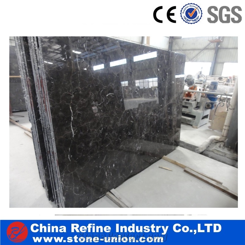 China Dark Emperador Marble Slabs For Background Wall
