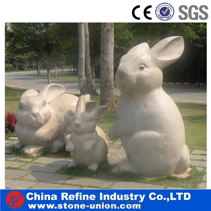 Garden Granite Rubbit Statue,Animal Statues , Granite Chinese Carving Satue with Factory