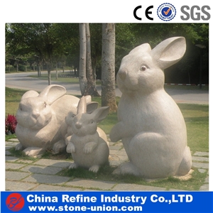 Garden Granite Rubbit Statue,Animal Statues , Granite Chinese Carving Satue with Factory