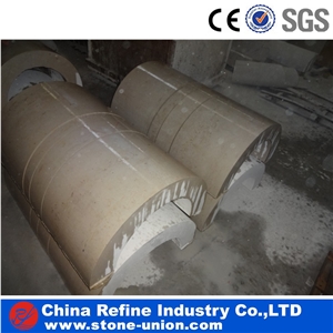 Jura Beige Limestone Column & Baluster,Home Decorated Limestone Pillar, Roman Column,Modern Natural Stone Railing and General Post