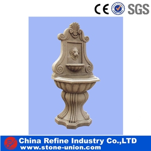 White Marble Fountain for Garden , Garden Water Fountains,Rolling Ball Water Fountain , Three Levels Fountain
