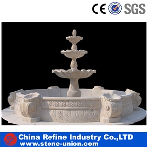 White Marble Fountain ,Marble Pedestal Fountains ,Marble Fountains,Handcarved Exterior Fountains for Garden Decoration,Large Garden Water Fountain