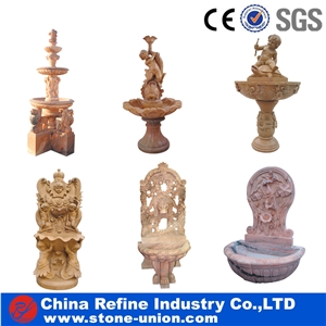 Yellow Limestone Fountain,Pedestal Fountains,Limestone Fountains,Yellow Chinese Limestone Carved Fountains,Garden Fountain Carving Stone for Sale,Square Fountains