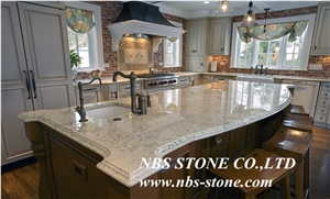 Bianco Romano Brazil Granite Kitchen Countertops, Kitchen Island Tops