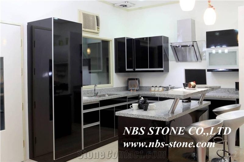 Black Granite Countertops and White Cabinets, Kitchen Tops, Countertops