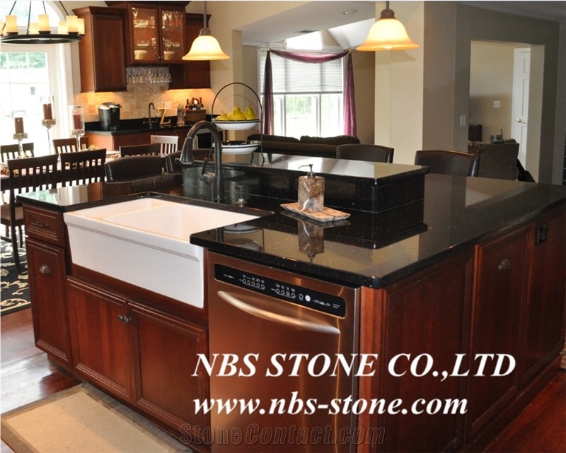 Black Granite Countertops，Kitchen Tops,Kichen Countertops
