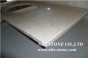 Cream Marfil Marble Vanity, Beige Corlor Bath Tops,Countertops,Low Price