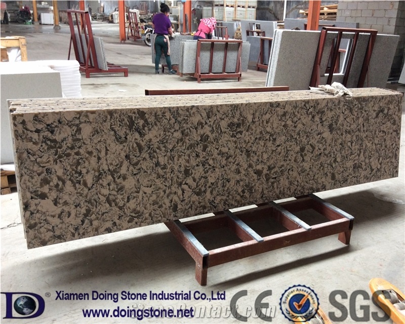 Multicolor Quartz Countertop,2cm Straight Polished Edge Kitchen Top,Engineered Quartz Stone for Kitthen ,Colse Caesarstone Quartz Stone from Doingstone,2cm Custom Quartz Countertop15