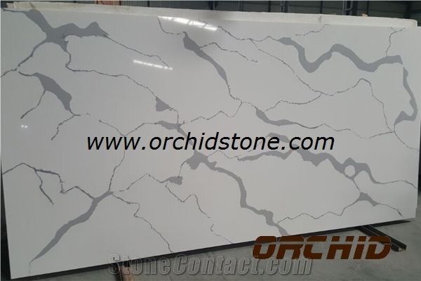 Calacatta White Engineered Stone Quartz/Artificial Marble Of Calacatta Carrara Quartz/Calacatta Gold Quartz Cut to Size/Solid Surface Of Statuary White Quartz Flooring & Wall Cladding