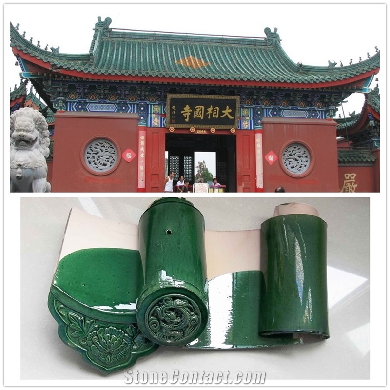 Chinese Ancient Green Tiles for Temple Repair