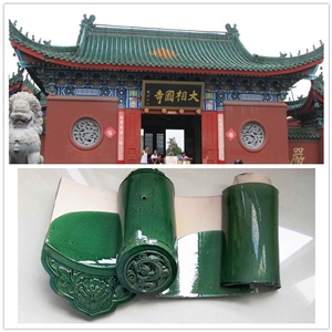 Chinese Ancient Green Tiles for Temple Repair
