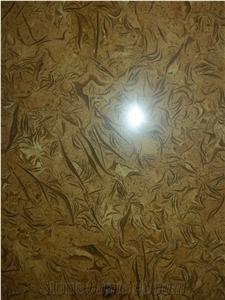 Yellow Fossil Marble Slabs & Tiles, Afghanistan Yellow Marble