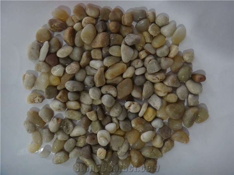 Polished Yellow Pebbles, River Stone