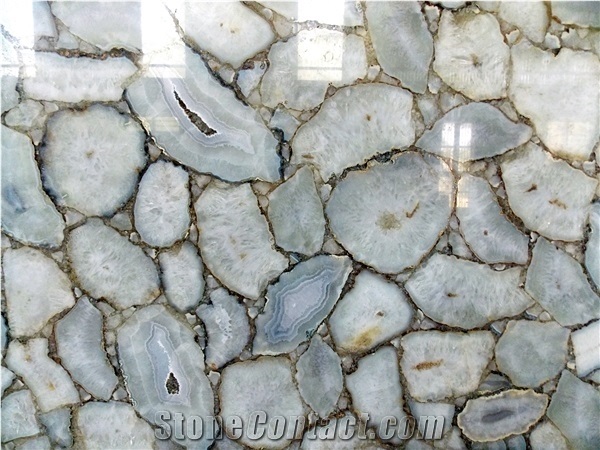 White Semi Precious Slabs