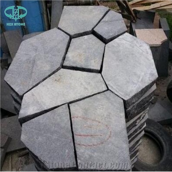 Black Pearl Granite China Natural Crazy Stone "Crazy" Stone Irregular Shape Paving for Garden Paving Way Flagstone
