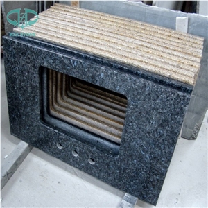Blue Pearl Bathroom Countertops,Blue Granite Bathroom Vanity Tops,Bathroom Solid Surface, Custom Vanity Tops