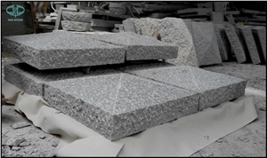 Cheap New G603 Granite Pier Caps & Quoins Grey Granite Parapets G603 Pillar Caps Natural Wall Coping Gate Cast Pillar/Gate Columns