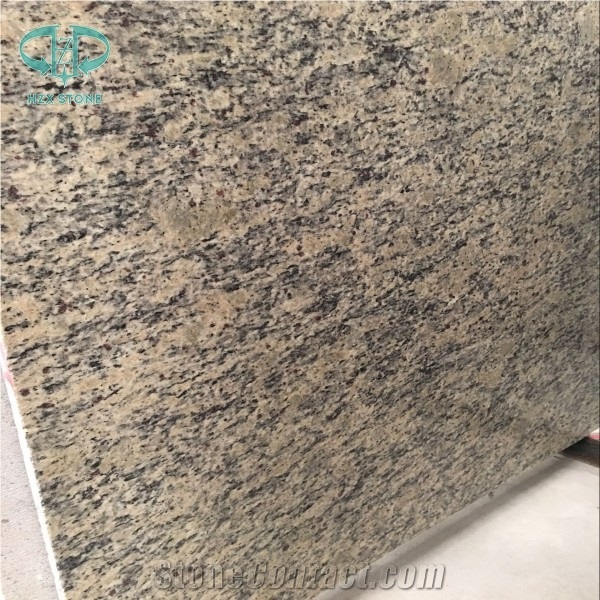 Giallo Santa Cecilia Granite Slab,Brazil Yellow Granite, Granite Polished Finishing Floor Tiles, Covering