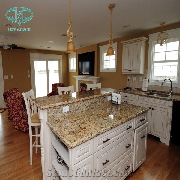 Giallo Santa Cecilia Granite Slab,Brazil Yellow Granite, Granite Polished Finishing Floor Tiles, Covering