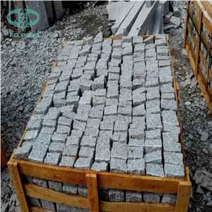Grey China Silver Grey Granite G601 Split Tumbled Cobbles, Fujian Grey Granite Cube Stone Pavement, Fine White Flower Granite Pavings, Pretty Gray Granite Paver, Chinese Gold Star Granite