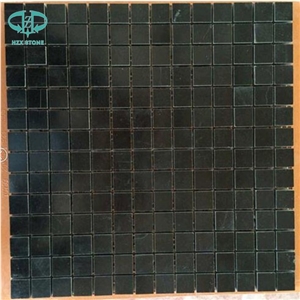 Hainan Black Basalt Polished Mosaic Hainan Black,Haikou Black Basalt,Black Basalt,Mosaic