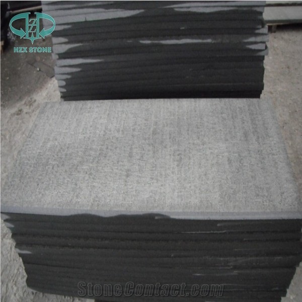 Hainan Dark Basalt Tile & Slabs, Chiseled Grey Basalt Wall Covering Tiles, Basalt Floor Covering Tiles, Basalt Pattern