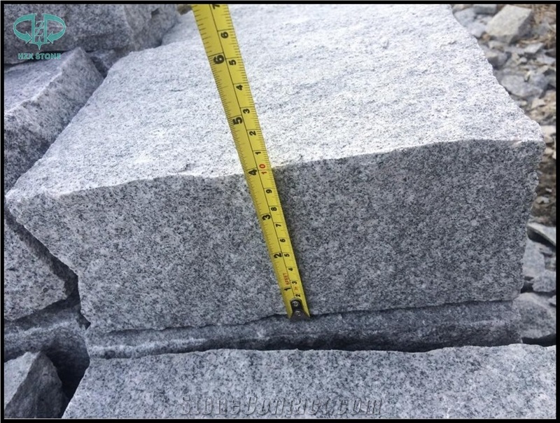 Six Sides Natural Split G603 Granite Cube Stone, China Grey Granite Paving Stone