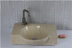 Black Marble Round Sink Nero Marquina Solid Surface Basin For Bathroom Hexagonal Sink