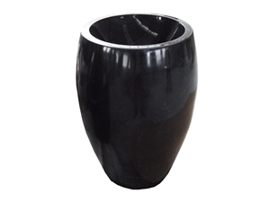 Manmade Granite Stone Sink Absolute Black Pedestal Basin for Bathroom