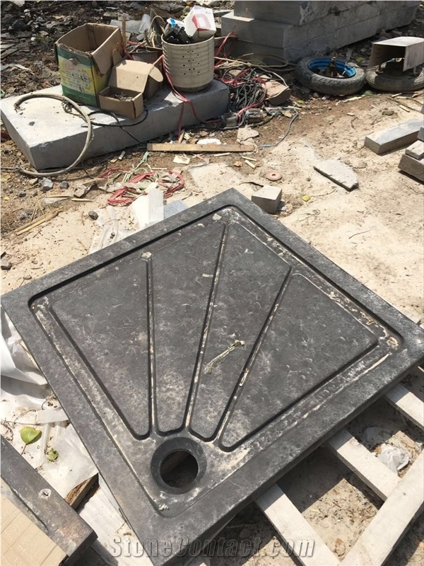 Manmade Stone Basin Blue Limestone Bathroom Sink