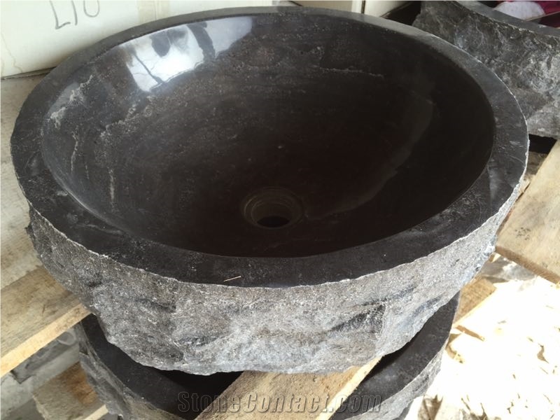 Manmade Stone Sink Blue Limestone Rectangle Sink for Bathroom Sink