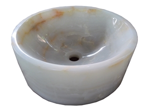 Manmade White Onyx Stone Sink for Bathroom Sink