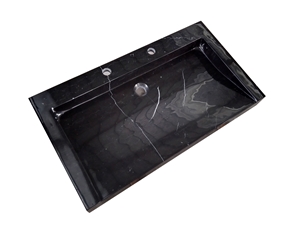Nero Marquina Vessel Sink Black Marble Rectangle Sink for Bathroom Nero Marquina Vessel Sink Black Marble Rectangle Sink for Bathroom
