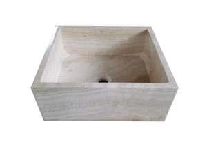 Travertine Sqare Basin Romano Travertine Wash Farm Basin for Wash Basin